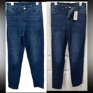 Unbranded Blue Jeans Classic & Vintage Dark Wash L 2 PAIRS